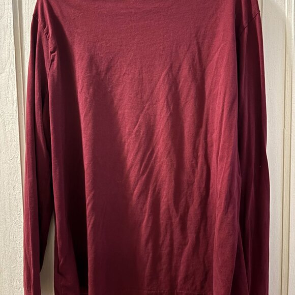 Ralph Lauren Men's Burgundy Long Sleeve Tee, Large - Picture 4 of 4